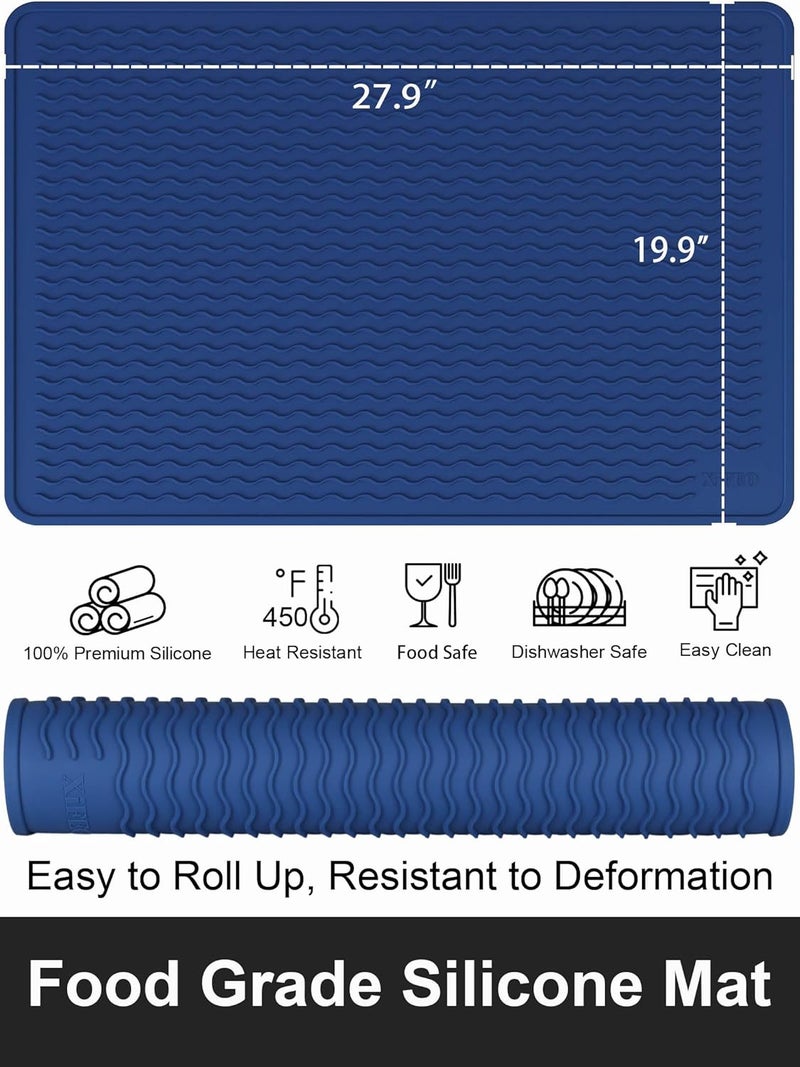 XiFEO Stove Top Covers for Electric Stove, Food Grade Heavy Duty Silicone Glass Stove Top Cover Protector, Induction Cooktop Protector, Heat Resistant Range Ceramic Stove Top Covers Mat, Oven Cover - Image 3